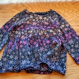 Snowflake baby doll shirt